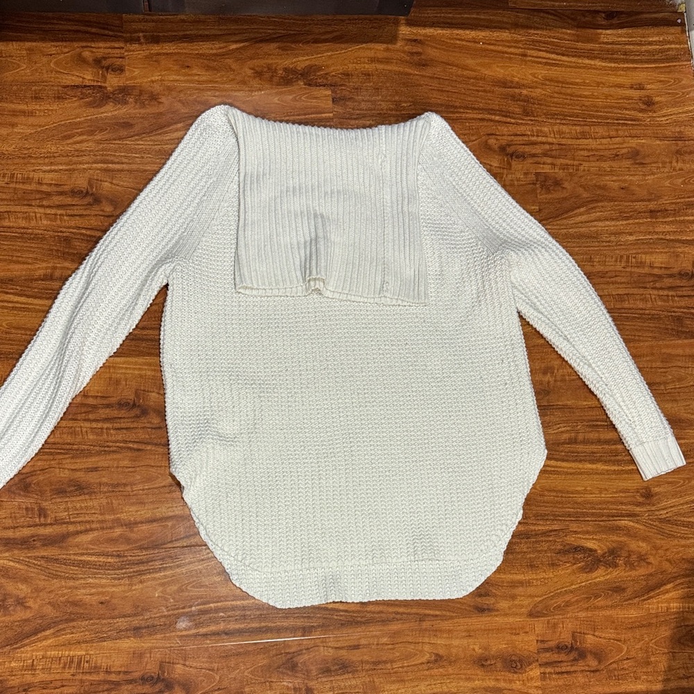 Women's Cream Cowl Neck Sweater